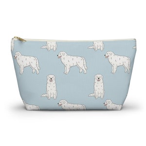 Great Pyrenees Pouch, Pencil Case, Pyrenean Mountain Dog Custom Teacher Pencil Pouch, Bridesmaid Cosmetic Bag, Makeup Bag, Accessory Pouch