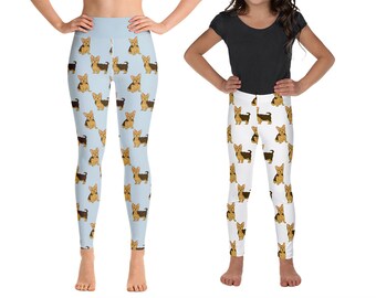 yorkie print leggings