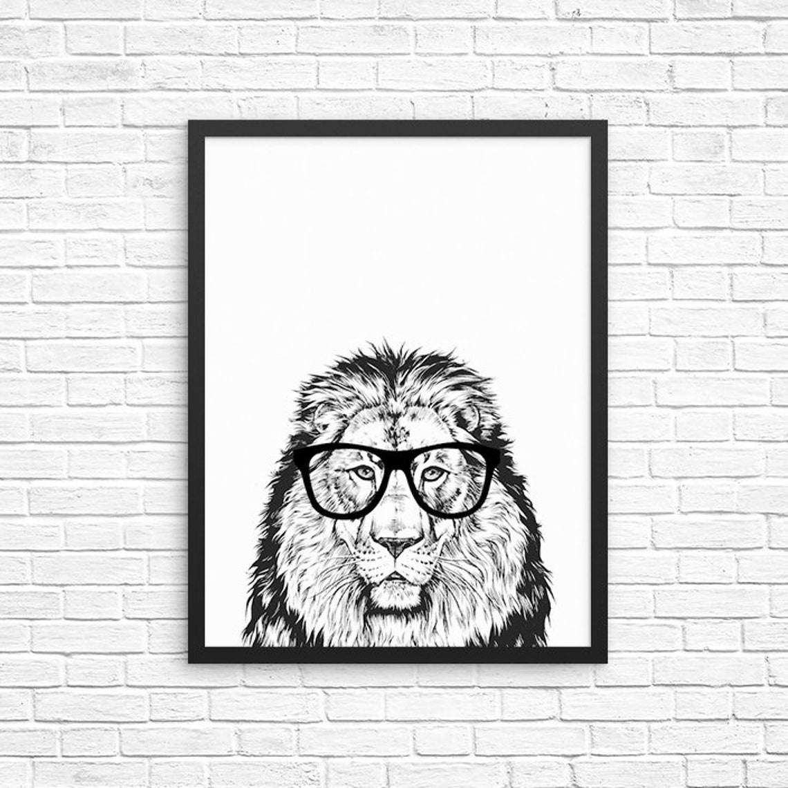 Lion Wall Art Lion Print Safari Animal Decor Animal Prints Etsy