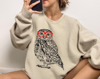 Owl Shirt, Owl Sweatshirt, Cute Owl Lover Gift, Funny Animal Lover Gift, Owl Mom Tshirt