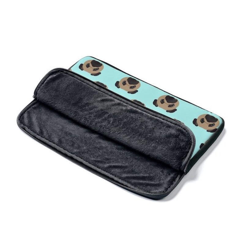 Bag 15 inch Pug Monogram Laptop Cover Dog Laptop Sleeve 13 inch Pug Laptop Sleeve Personalized Macbook Pro Case