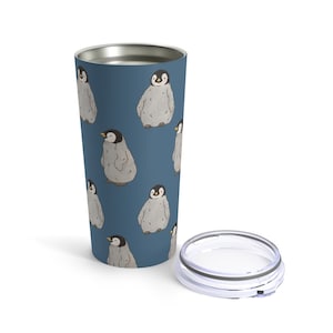 Penguin Travel Mug, Animal Stainless Steel Coffee Tumbler, Insulated Travel Mug Cup Bottle, Personalized Tumbler, Custom Penguin Lover Gift