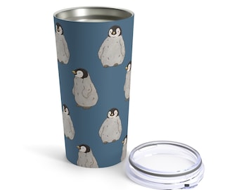 Penguin Travel Mug, Animal Stainless Steel Coffee Tumbler, Insulated Travel Mug Cup Bottle, Personalized Tumbler, Custom Penguin Lover Gift