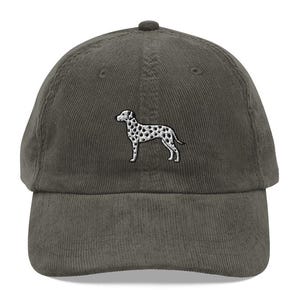 This embroidered Dalmatian hat is a perfect gift for dog dad, dog mom, Dalmatian lovers, and dog owner. Whether it's a Dalmatian beanie, vintage distressed hat, denim hat, corduroy hat or dad hat, it's a cute and funny way to show off your love for your Dalmatian dog.