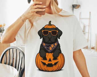 Labrador Halloween Shirt, Retro Pumpkin Black Lab Comfort Colors Tshirt, Spooky Yellow Labrador Halloween Sweatshirt, Chocolate Lab Gift