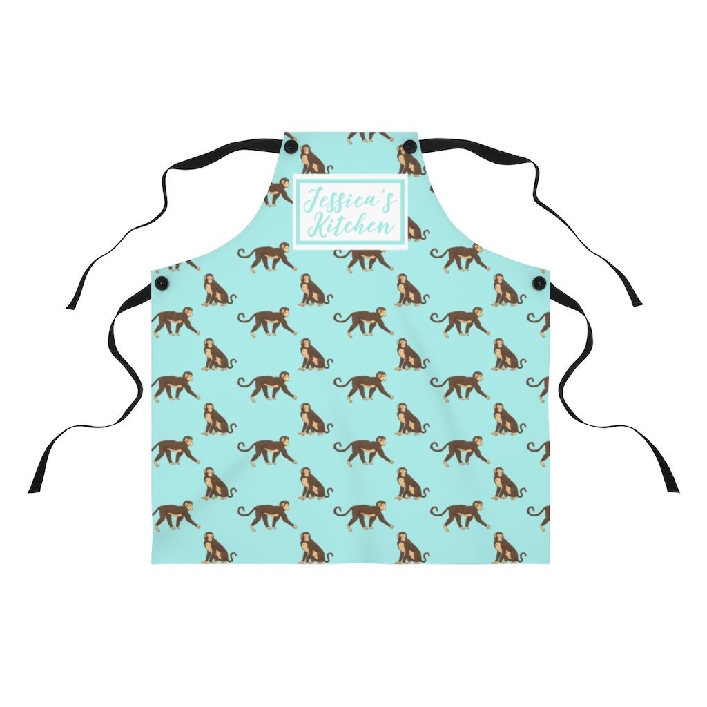 Custom Apron Monkey Aprons Safari Animal Personalized Etsy