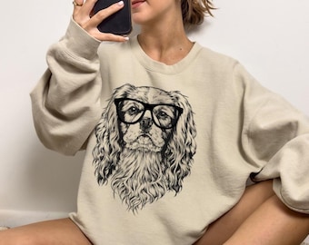 Cavalier Spaniel Shirt, Cavalier Mom Sweatshirt, Cavalier Gift, Cute Cavalier King Charles Spaniel Owner, Gift for Dog Dad, Dog Lover Tshirt