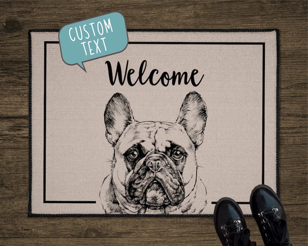 Français tapis de porte Bulldog Frenchie Dog Custom Doormat Etsy France