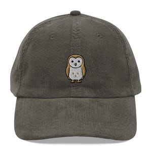 Barn Owl Hat, Owl Cap, Beanie, Barn Owl Embroidered Baseball Hat, Animal Dad Hat, Cottagecore Owl Lover Cap, Fathers Day Gift