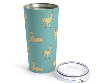 Llama Travel Mug, Animal Stainless Steel Coffee Tumbler, Insulated Travel Mug Cup Bottle, Personalized Tumbler, Custom Llama Lover Gift