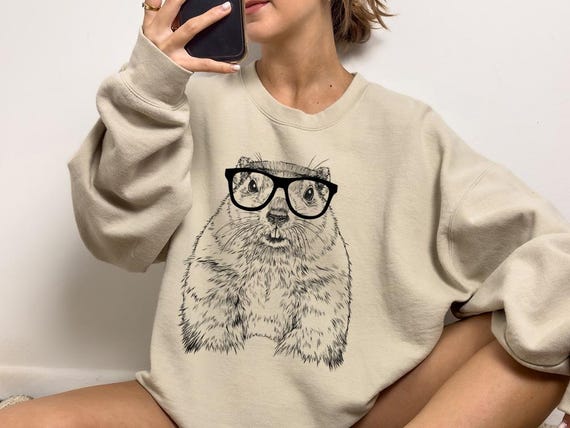 Groundhog Shirt, Groundhog Day Sweatshirt, Cute Woodchuck Lover Gift, Funny Animal Lover Gift, Groundhog Animal Tshirt