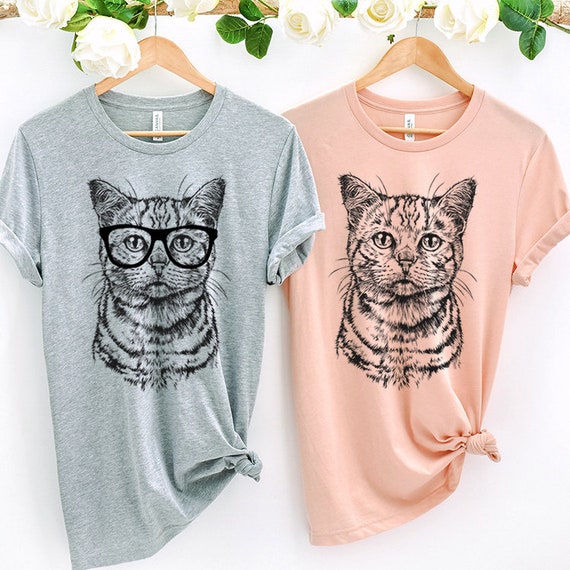 Unisex Tabby Cat T-Shirt for Women or Men Cat Themed Gifts Cat Lover Gift Cat Gifts Cat Shirt