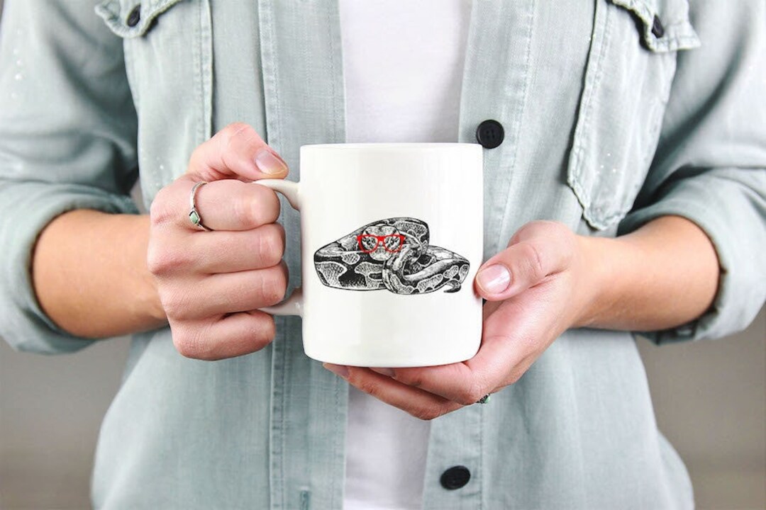 Ball Python Mug, Snake Lovers Coffee Mugs, Hipster Nerdy Snake Mom ...