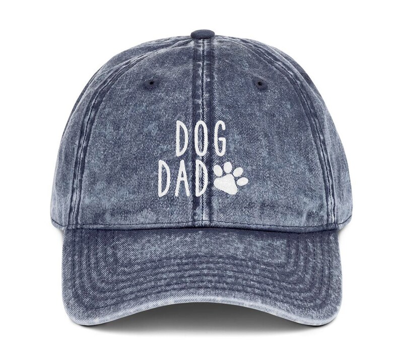 Dog Dad Distressed Hat Dog Dad Embroidered Baseball Hats Dog Etsy