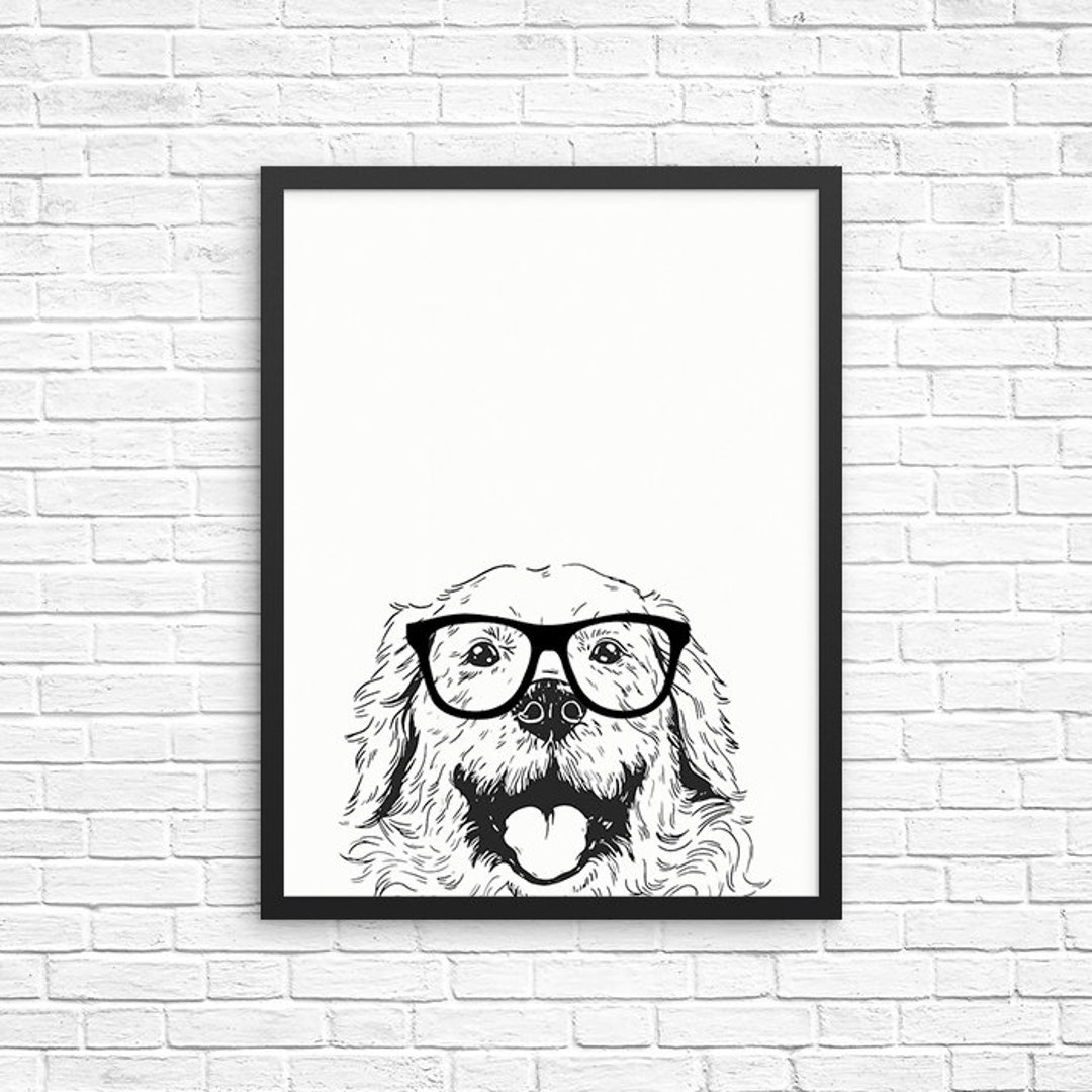 Golden Retriever Wall Art, Golden Print, Golden Dog Decor, Dog Prints