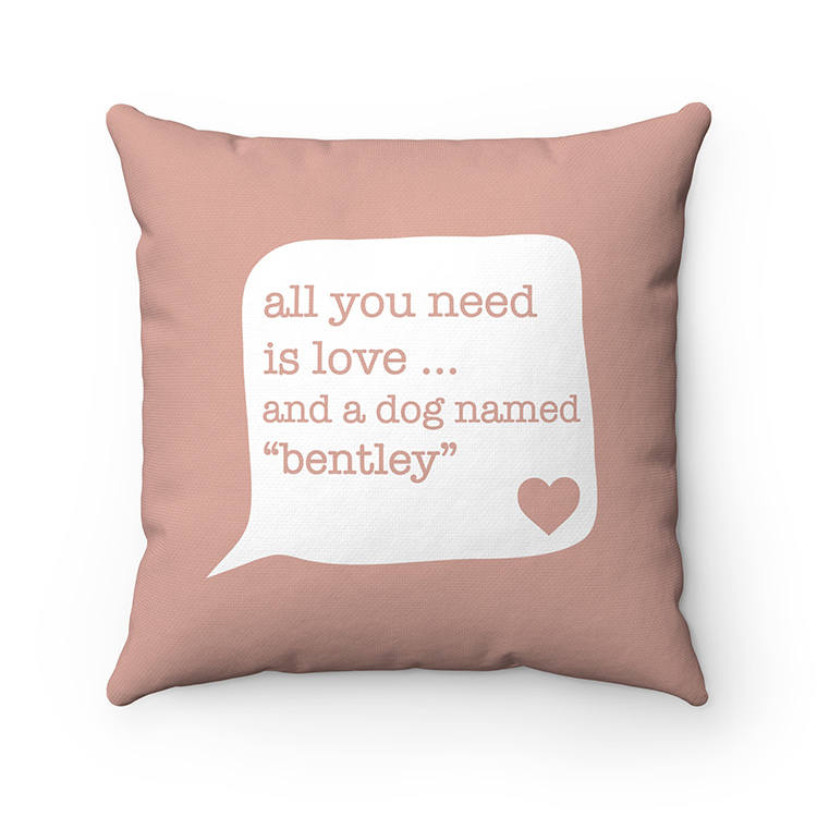 Personalized dog name pillow Clearance