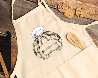 Desert Rain Frog Apron, Frog lovers Aprons with pockets, Animal Cooking Baking Apron For Women, Men, Kitchen Chef Gifts, Hostess Gift Ideas