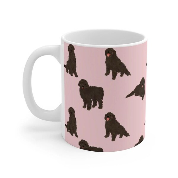 Labradoodle Mug, Doodle Dog Coffee Mug, Funny Cute Dog Mom Mugs, Black Labradoodle Mom Gifts