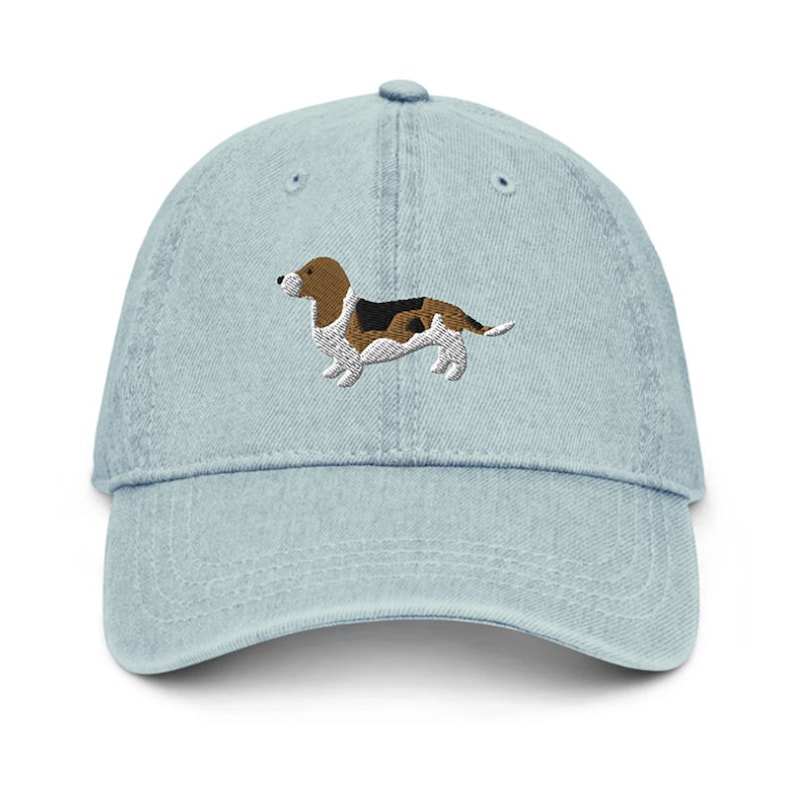 This embroidered Basset Hound hat is a perfect gift for dog dad, dog mom, Basset Hound lovers, and dog owner. Whether it's a Basset Hound beanie, vintage distressed hat, denim hat, corduroy hat or dad hat, it's a cute and funny way to show off your love for your Basset Hound dog.