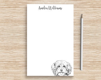 Havanese Notepad, Personalized Dog Notepad, Custom Dog Stationery, Teacher Coworker Veterinarian Graduation Gift, Havanese Mom Gifts