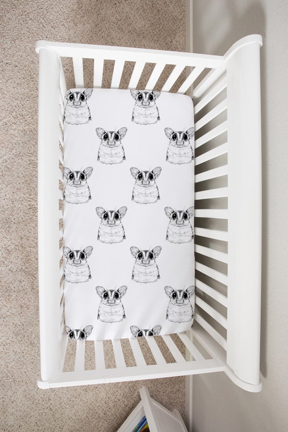 Sugar Glider Crib Sheet, Animal Baby Changing Table Cover, Boy