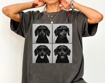 Dachshund Shirt, Photobooth Doxie Dog Tshirt, Funny Dog Comfort Colors Shirt, Weenie Lover Gifts, Wiener Dog Mom Gift