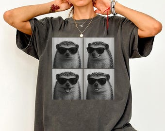 Hedgehog Shirt, Photobooth Hedgehog Tshirt, Funny Animal Comfort Colors Shirt, Hedgie Lover Gifts