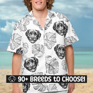 Custom Dog Hawaii Shirt, Summer Dog Breed Button Hawaiian Shirt, Personalized Dog Face Hawaiian Shirt For Men, Women, Dog Dad Gift