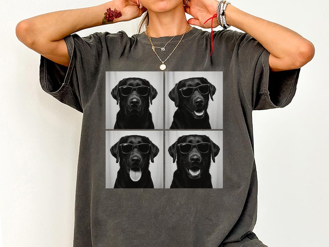 Black Labrador Shirt, Photobooth Black Lab Dog Tshirt, Funny Dog ...