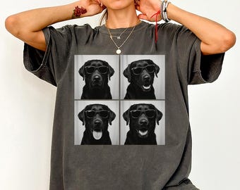 Black Labrador Shirt, Photobooth Black Lab Dog Tshirt, Funny Dog Comfort Colors Shirt, Labrador Retriever Lover Gifts, Dog Mom Gift
