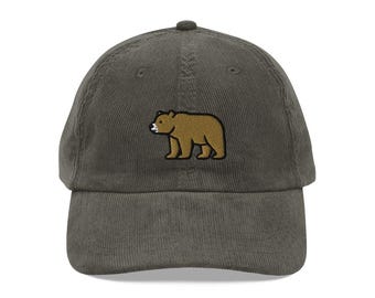 Grizzly Bear Hat, Grizzly Cap, Beanie, Grizzly Bear Embroidered Baseball Hat, Animal Dad Hat, Grizzly Lover Cap, Fathers Day Gift
