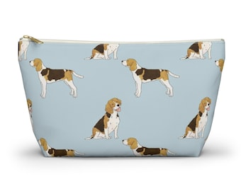 Beagle Pouch, Pencil Case, Dog Custom Teacher Pencil Pouch, Bridesmaid Cosmetic Bag, Dog Mom Zipper Makeup Bag, Accessory Pouch