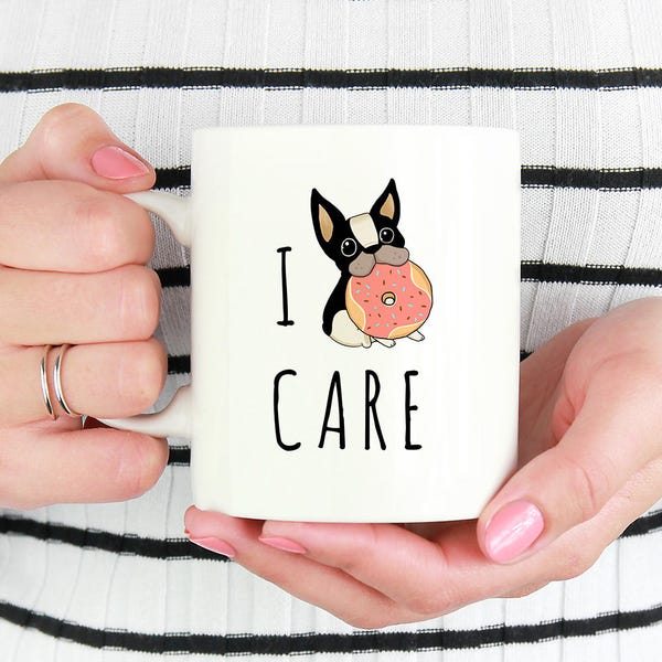I donut care Frenchie French Bulldog Coffee Mug, Dog Coffee Mugs, Funny Coffee Mug, Dog lover gift Cup Mug