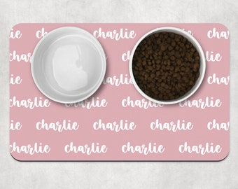 Personalized Pet Placemat, Dog mat, Custom Name Pet Food Mats, Dog water bowl mat, Pet Bowl Mats, Cat Feeding Mat, New Puppy Gift