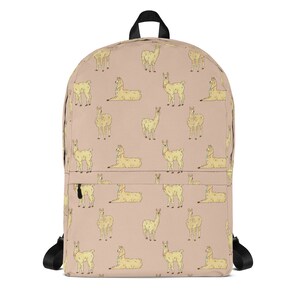 Llama Backpack, Animal Laptop Bag, Women&#39;s Travel Backpack, Cute Pattern School Bag, College Backpack, llama Gift