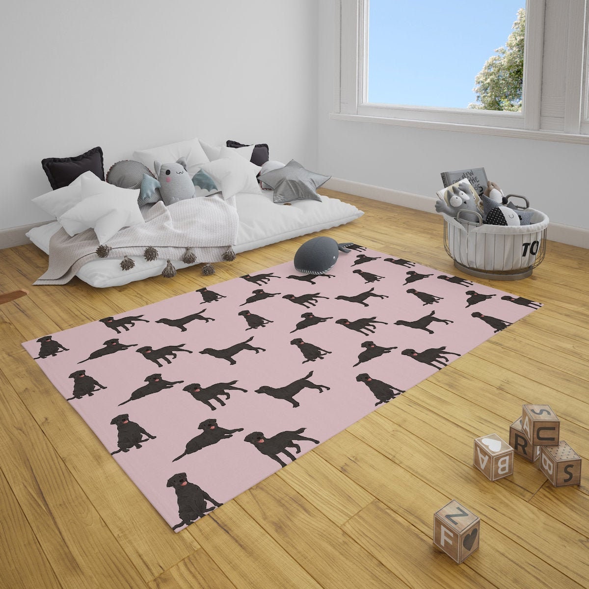 Labrador Retriever Area Rug Lab Dog Nursery Room Rug Custom Etsy