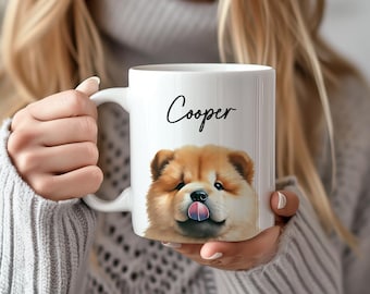 Chow Chow Mug, Custom Dog Name Coffee Mug, Cute Chow Chow Gift, Chow Chow Mom, Chow Chow Dad, Funny Chow Chow Owner Gifts