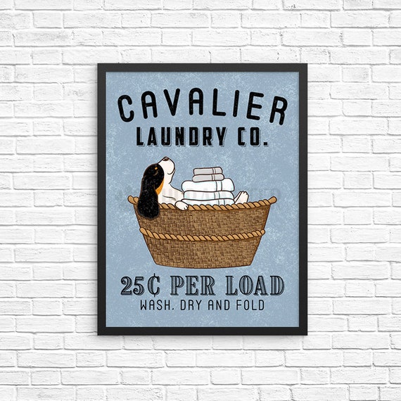 Cavalier King Charles Spaniel Laundry Basket - Tri Cavalier King Charles Spaniel Laundry Basket - Tri