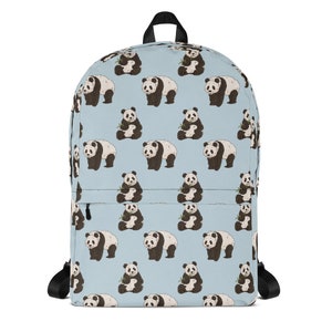 Panda Backpack, Animal Laptop Bag, Women's Travel Backpack, Cute Pattern School Bag, College Backpack, Panda Gift image 1