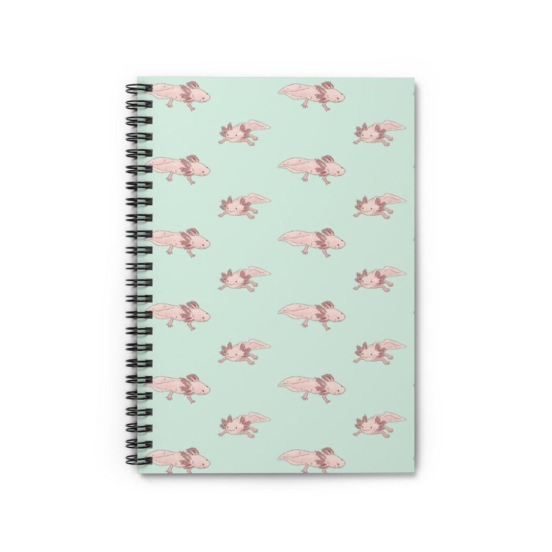 Axolotl Notebook, Animal Spiral Notebook, Cute Notepad, Journal ...