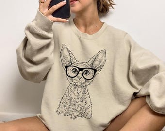 Devon Rex Cat Shirt, Devon Rex Cat Mom Sweatshirt, Cute Devon Rex Cat Mom Gift, Funny Cat Dad Gift, Cat Owner Tshirt