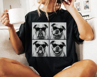 English Bulldog Shirt, Photobooth Bully Dog Tshirt, Funny Dog Comfort Colors Shirt, English Bulldog Lover Gifts, Bulldog Mom Gift