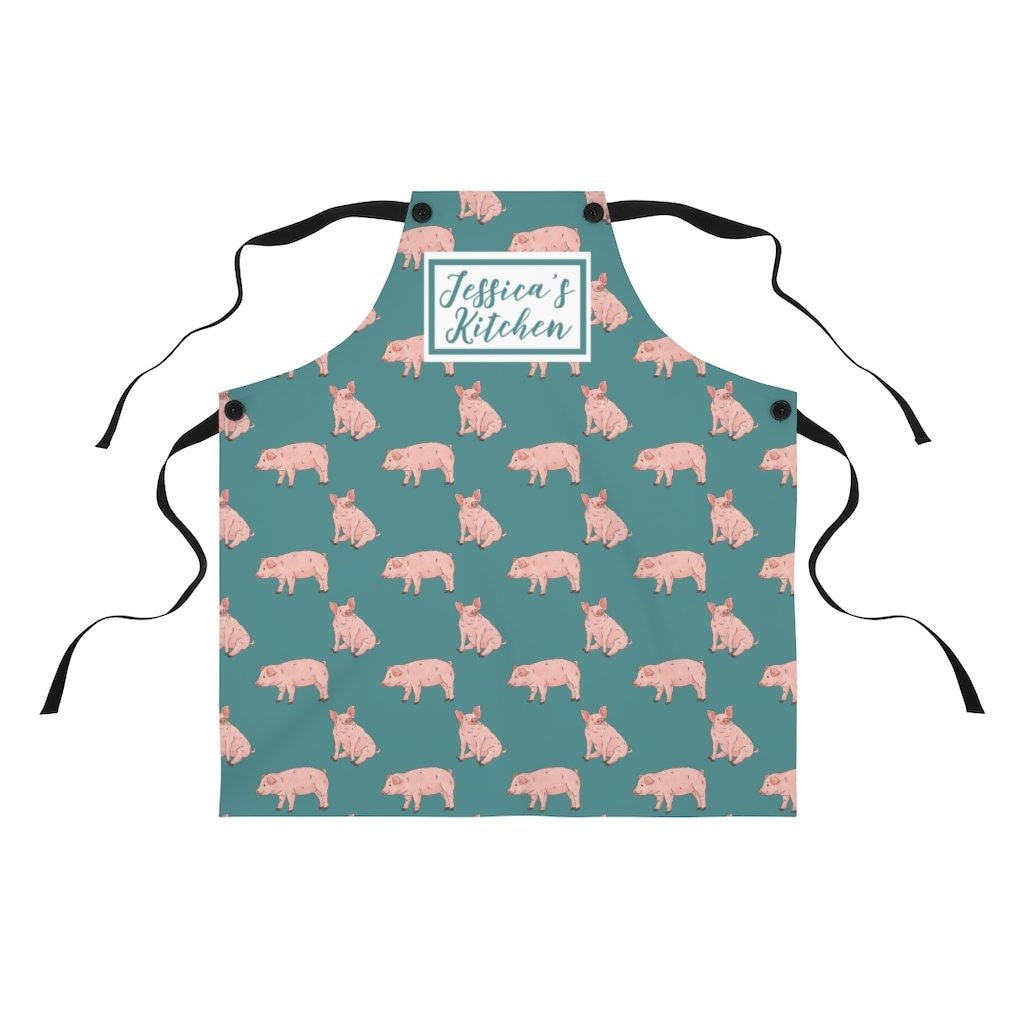 Custom Apron Pig Aprons Farm Animal Personalized Cooking Etsy