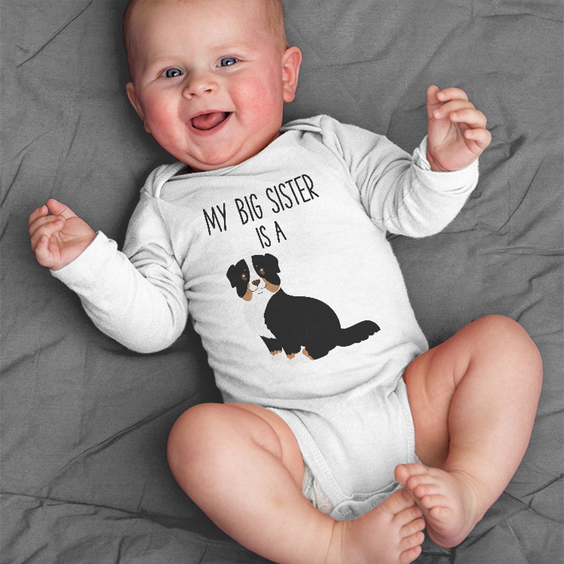 My Big Brother / Sister is a Berner Baby Bodysuit Bernese Etsy
