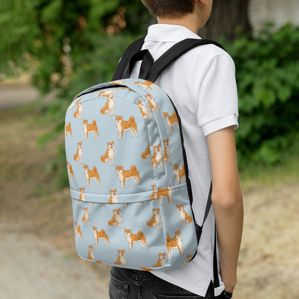Waterproof Shiba Inu Large Backpack for School Work Amazon.com | Shiba Inu Brown Backpack for Kids Teens School  main image 4