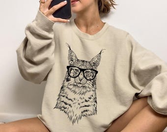 Lynx Shirt, Lynx Sweatshirt, Cute Canada Lynx Lover Gift, Funny Animal Lover Gift, Lynx Wild Cat Tshirt