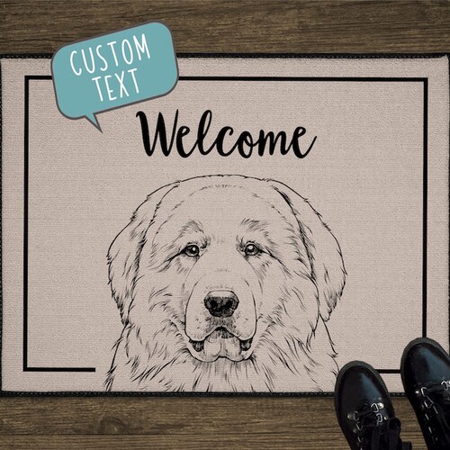 Personalized Door Mat Great Pyrenees Gift Great Pyrenees Etsy