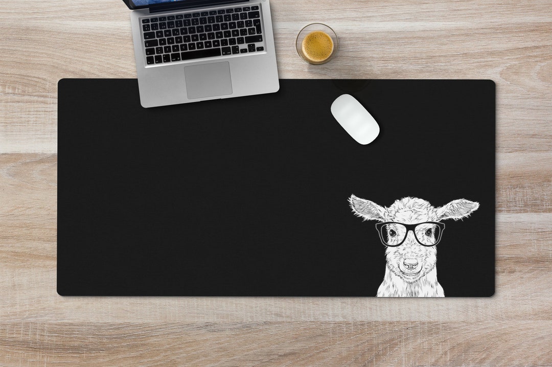 Baby Goat Large Desk Mat Farm Animal Mousepad Black Desk - Etsy