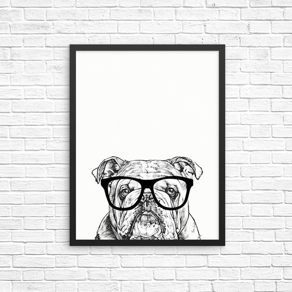 English bulldog wall art cheap