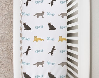 cat crib sheets